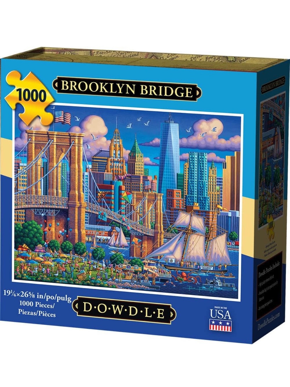 3/$30 Dowdle Jigsaw Puzzle, Brooklyn Bridge, 1000 Piece